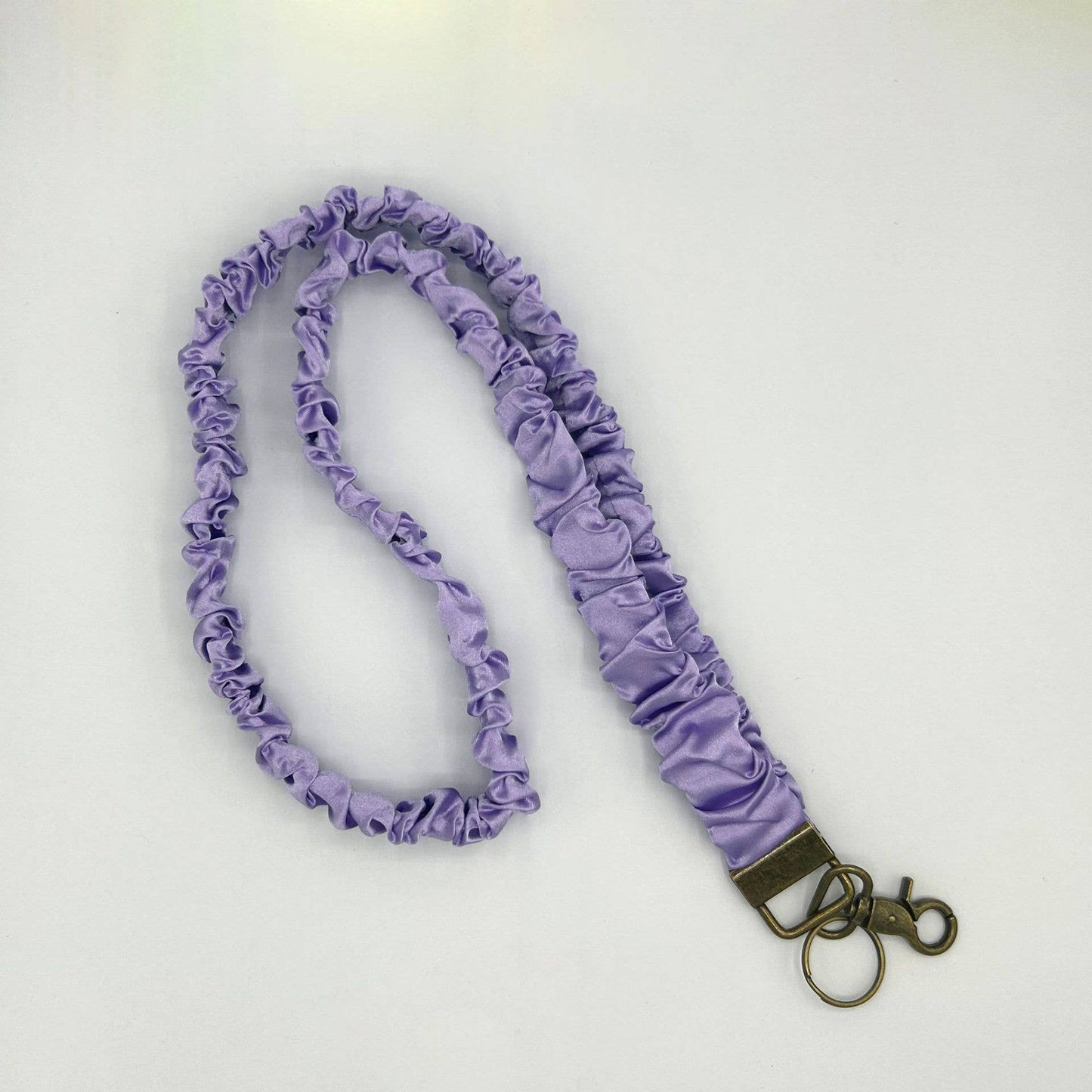 #1029 Floral Print & Plain Color Lanyard