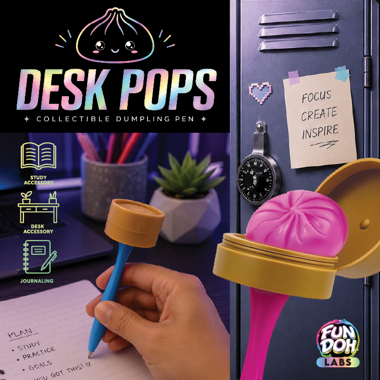 CS #1117 Fun Doh Squishy Dumpling Pen Desk Pop