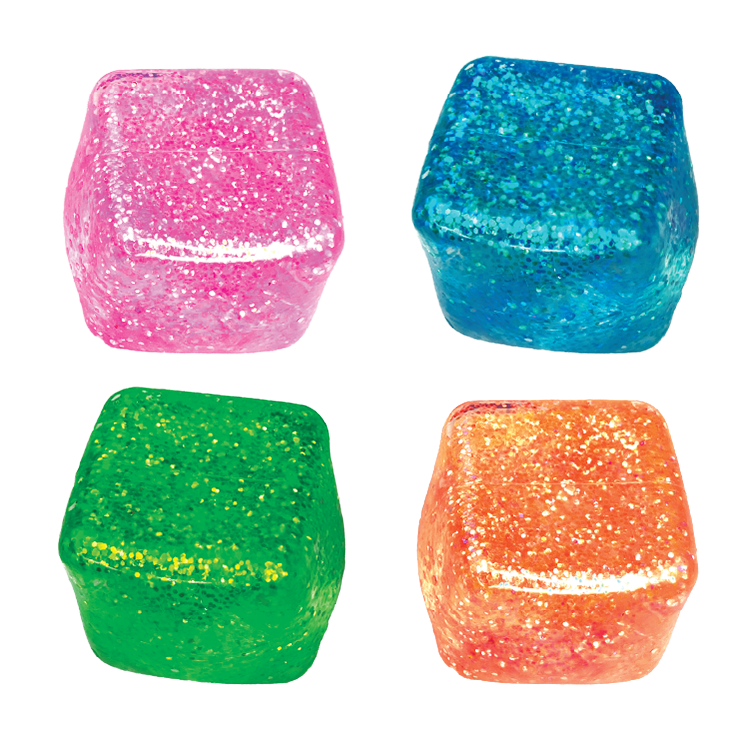 #1023 Fun Doh Glow in the Dark Squishy Sparkle Cube