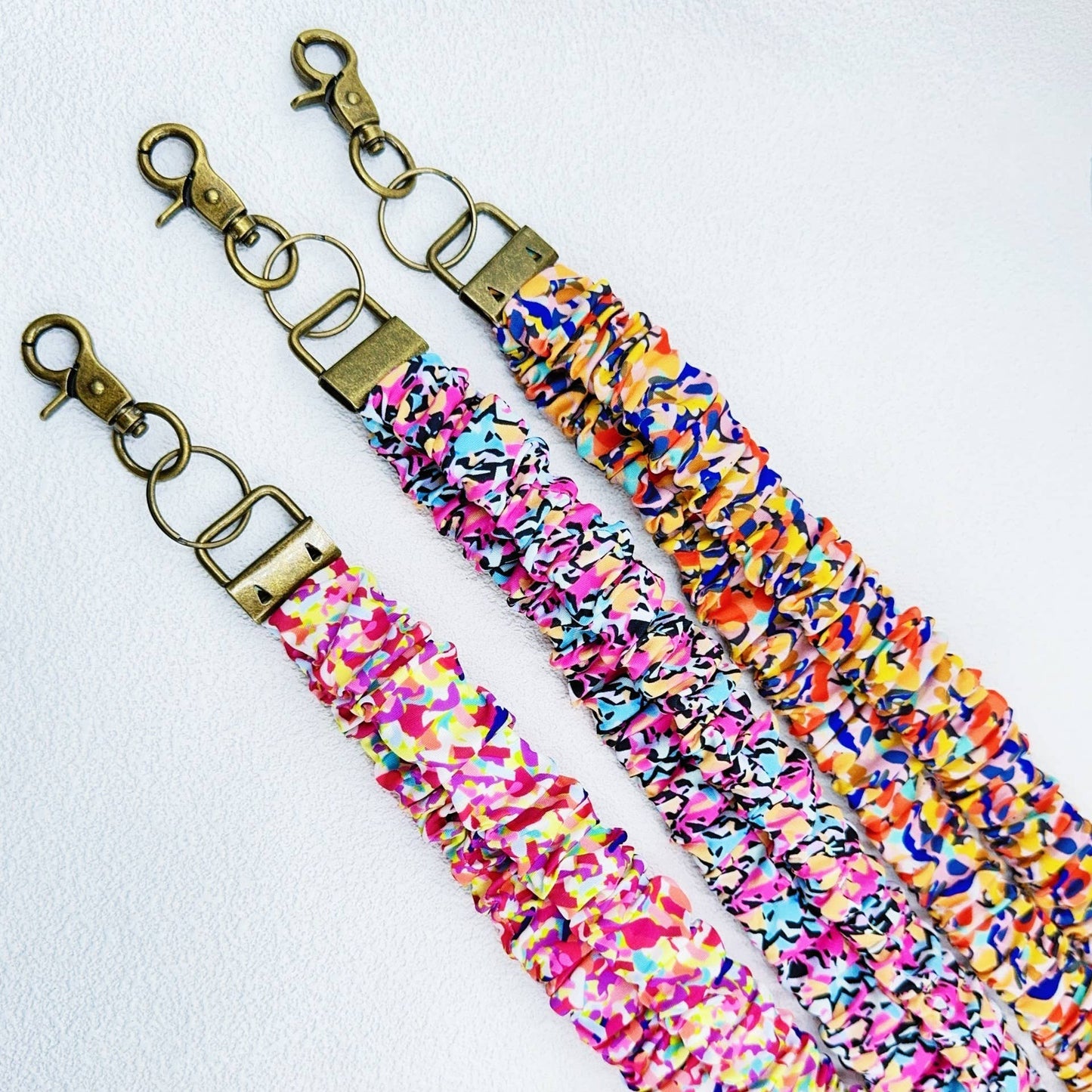 #1027 Vibrant Color Floral Lanyard