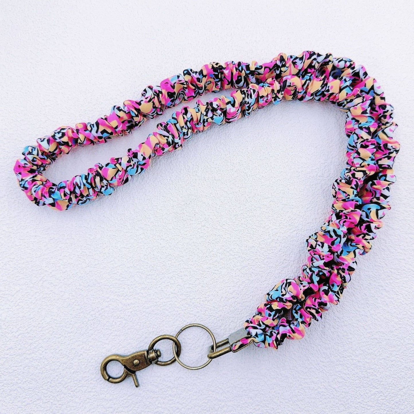 #1027 Vibrant Color Floral Lanyard