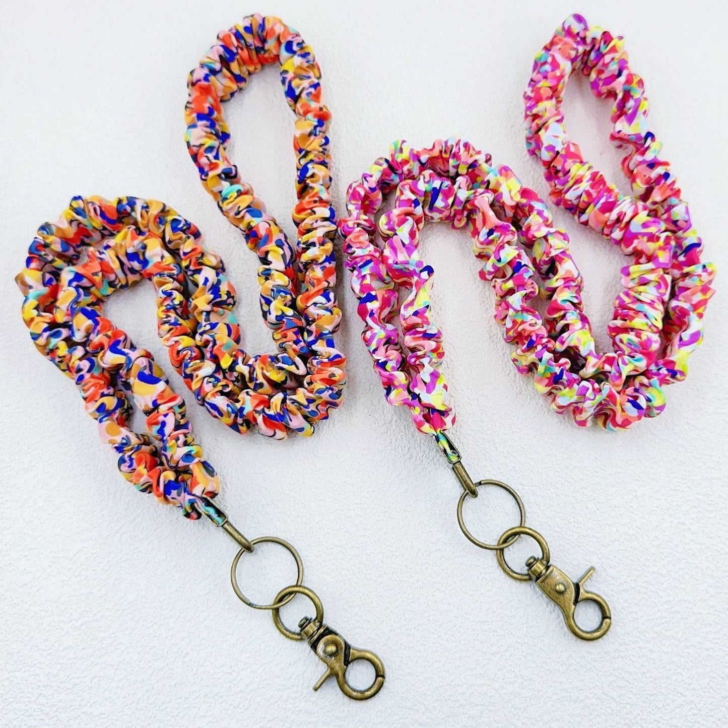 #1027 Vibrant Color Floral Lanyard
