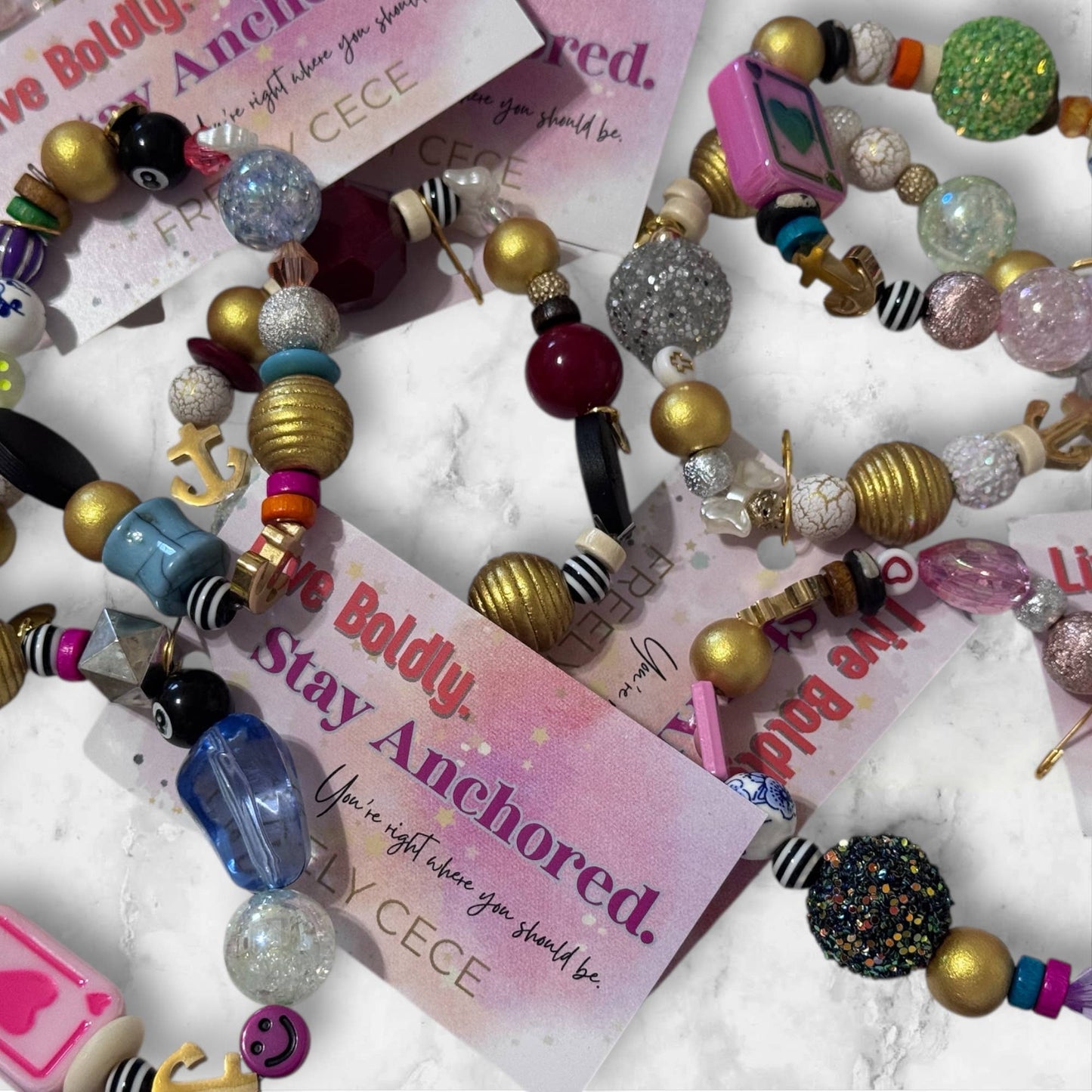 #1108 Live Bold Multicolor Beaded Bracelets