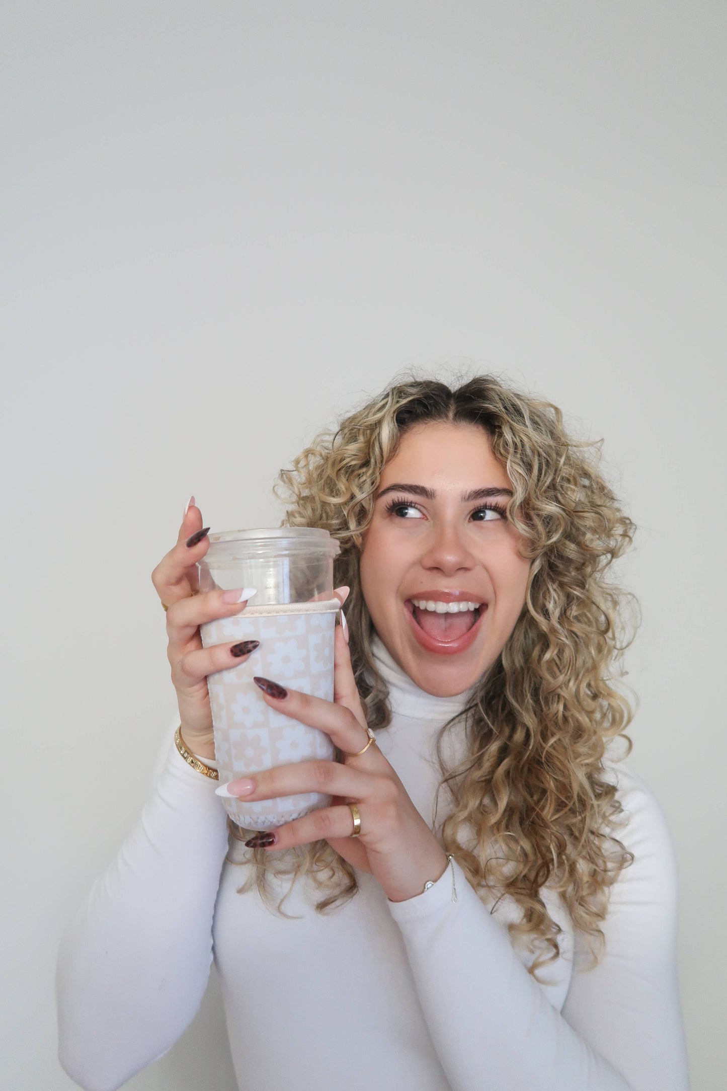 Iced Coffee Drink Sleeve, Beverage Cup Sleeve,