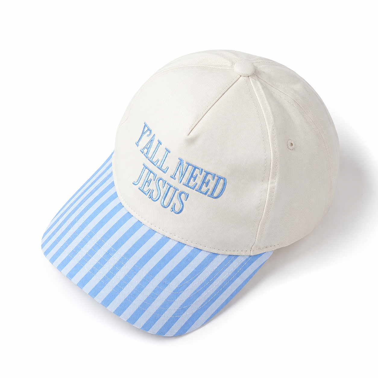 #1088 "Y'all Need Jesus" Stripe Baseball Cap
