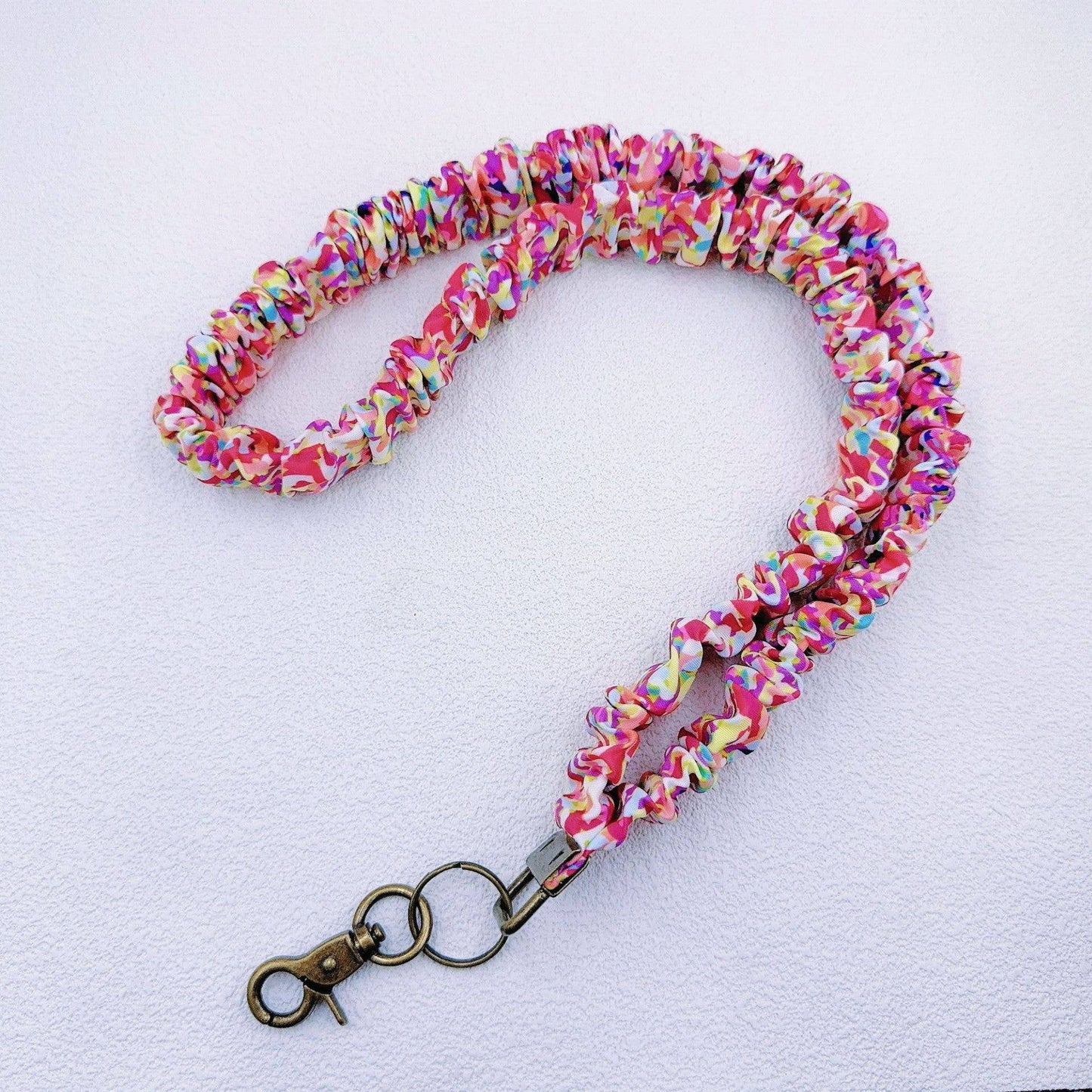 #1027 Vibrant Color Floral Lanyard