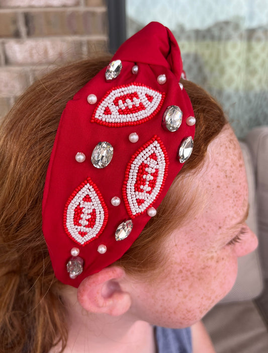 Red(ONLY) Football Headband