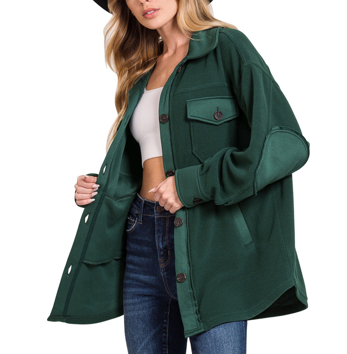 #593 Oversized Basic Fleece Jacket