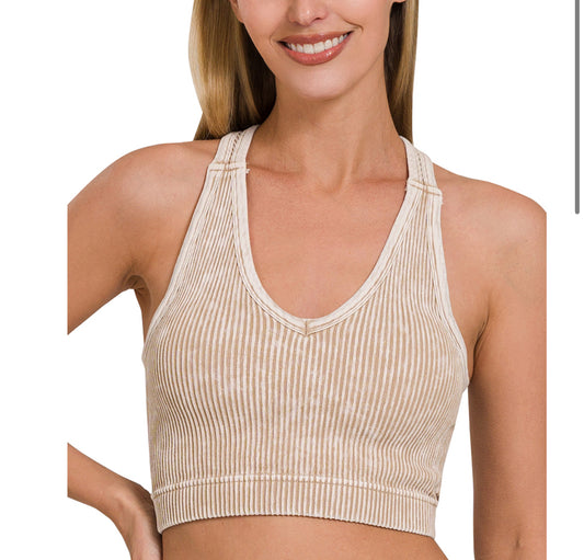 #592 Racerback Tank Top with Bra Pad