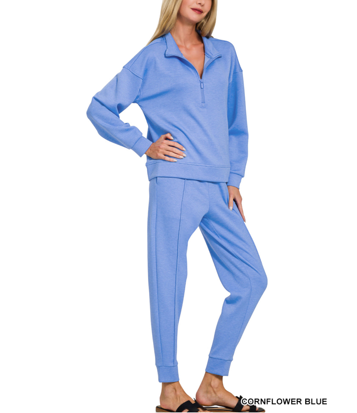 #653 SCUBA HALF ZIP PULLOVER & JOGGER SET