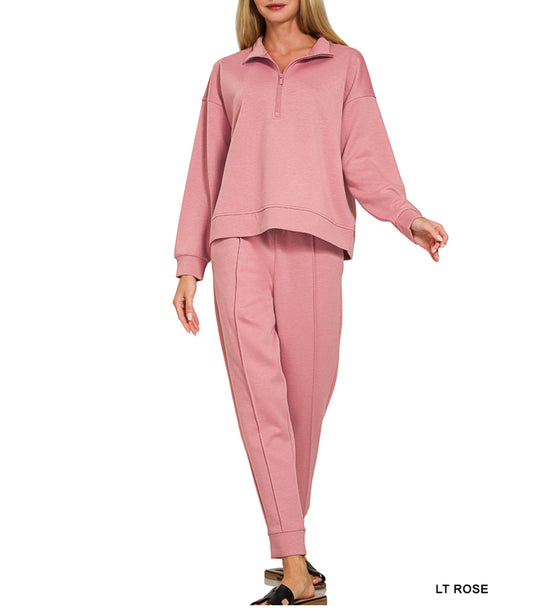 #653 SCUBA HALF ZIP PULLOVER & JOGGER SET