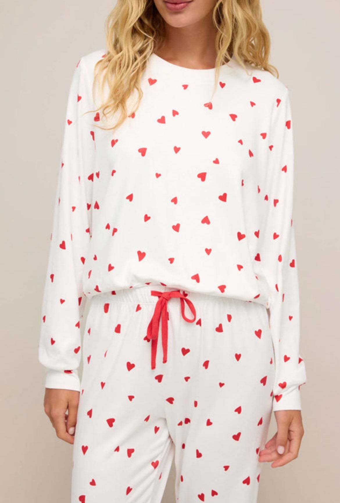 #681 Heart Printed Pajama Set