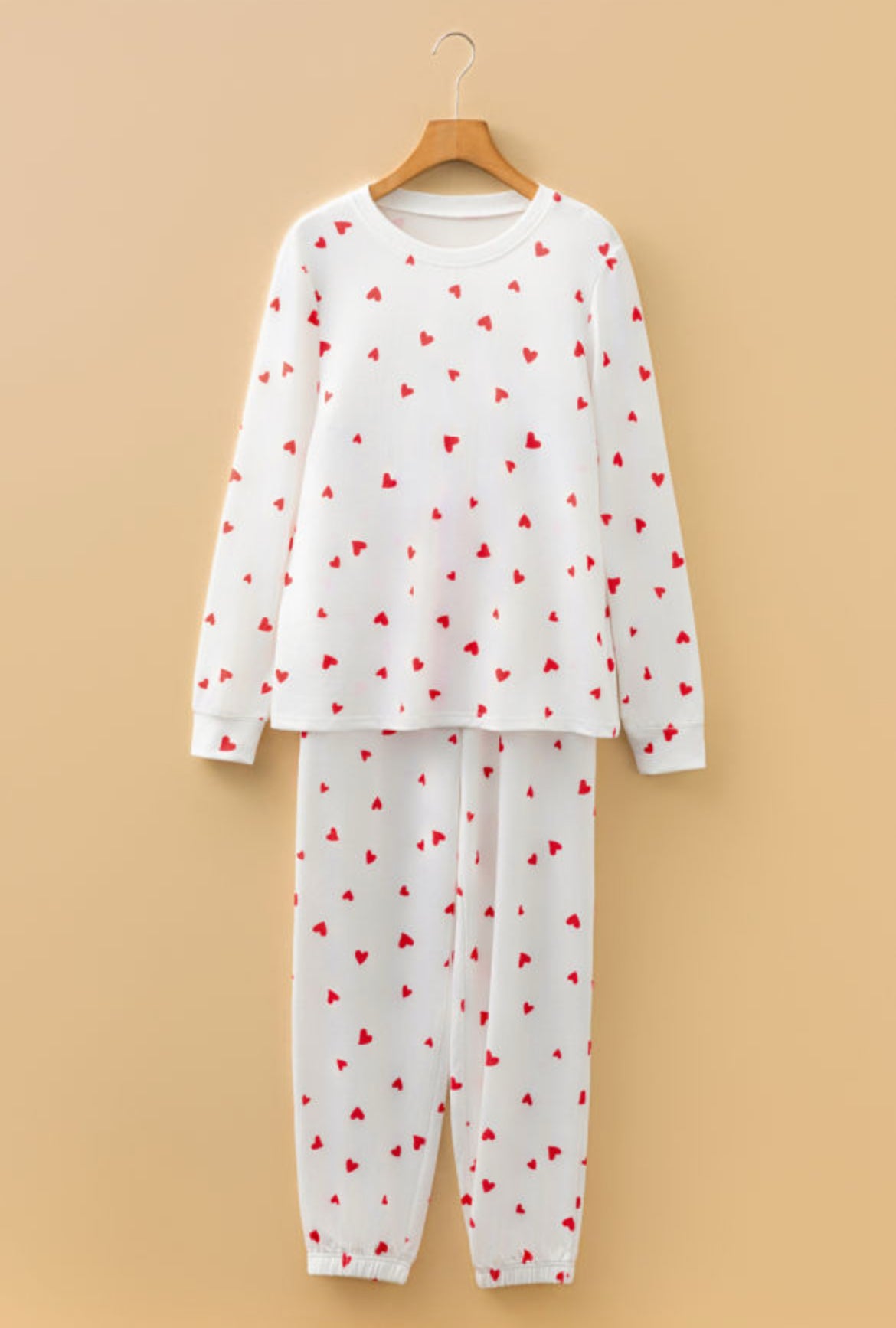 #681 Heart Printed Pajama Set