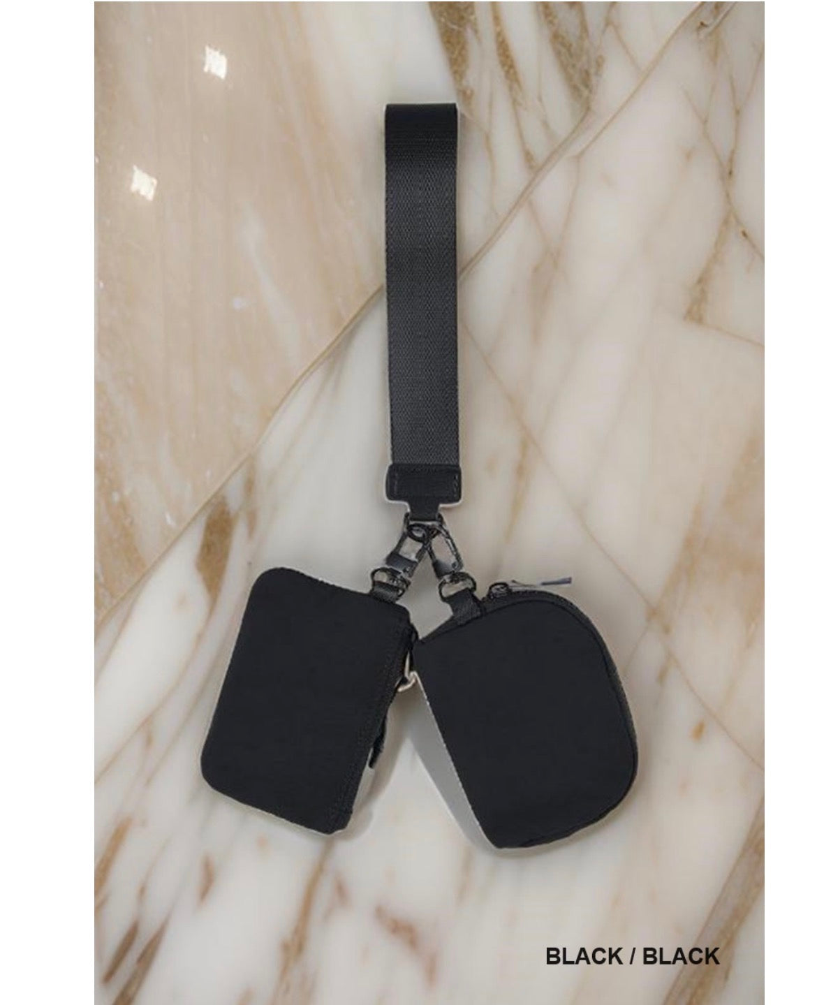 #656 DUAL POUCH WRISTLET KEYCHAIN WALLET
