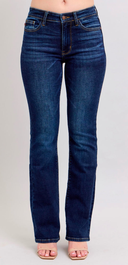 #500 Judy Blue Dark Wash Bootcut Jeans
