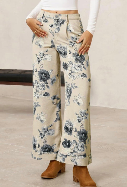 #950 Vintage Floral Jeans