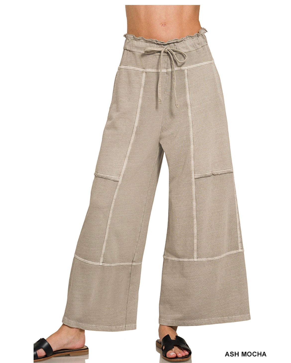 #983 Patch Style Flowy Pants