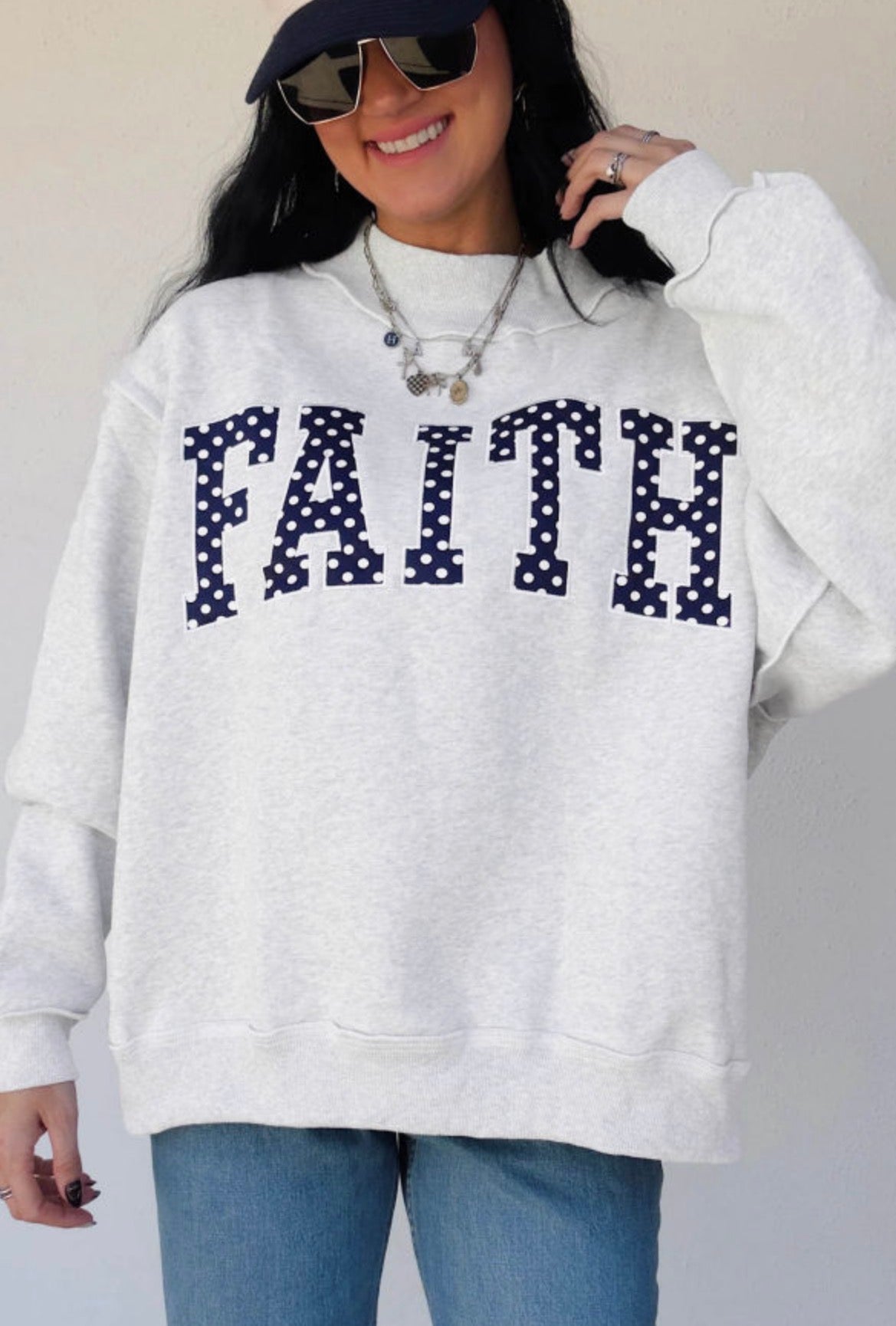 #996 Faith Mock Neck Sweatshirt