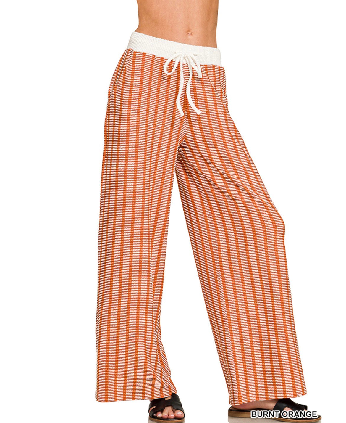 #1104 Raised Rib Striped Pants