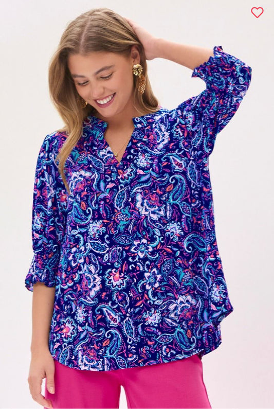 #391 Lizzy Mock Sleeve Top