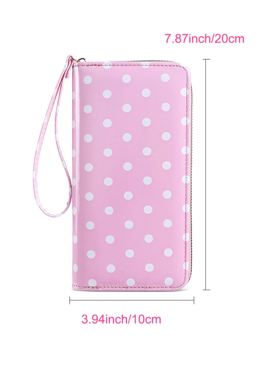 #1173 Polka Dot PVC Wallet Clutch