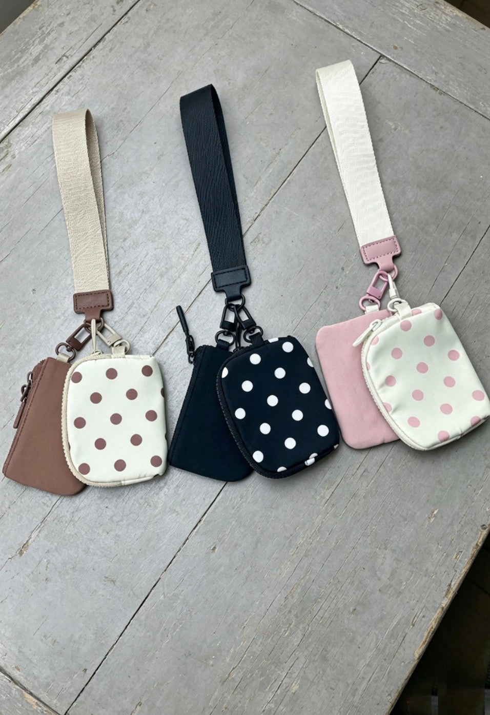 #656 DUAL POUCH WRISTLET KEYCHAIN WALLET