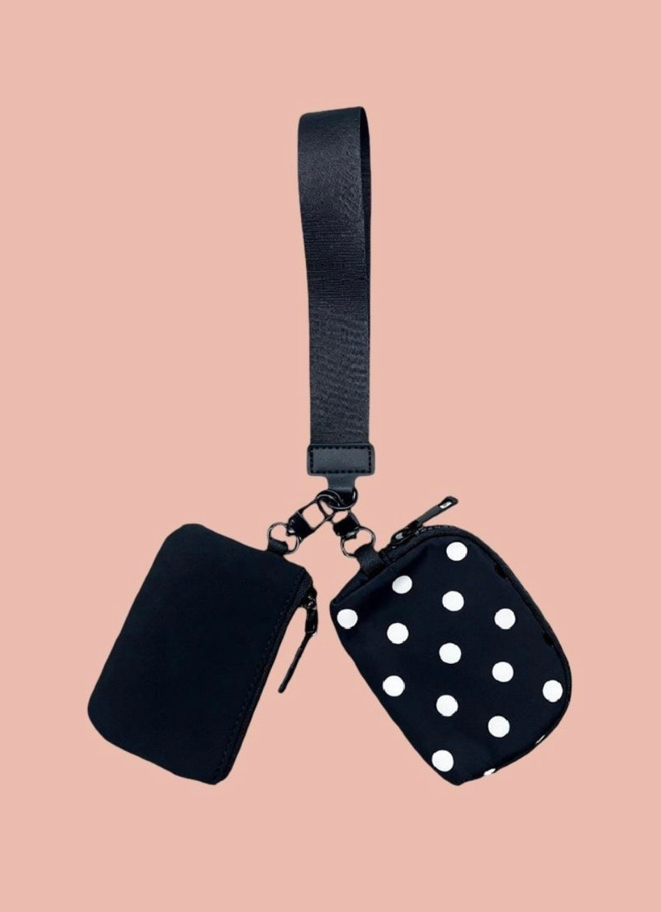 #656 DUAL POUCH WRISTLET KEYCHAIN WALLET