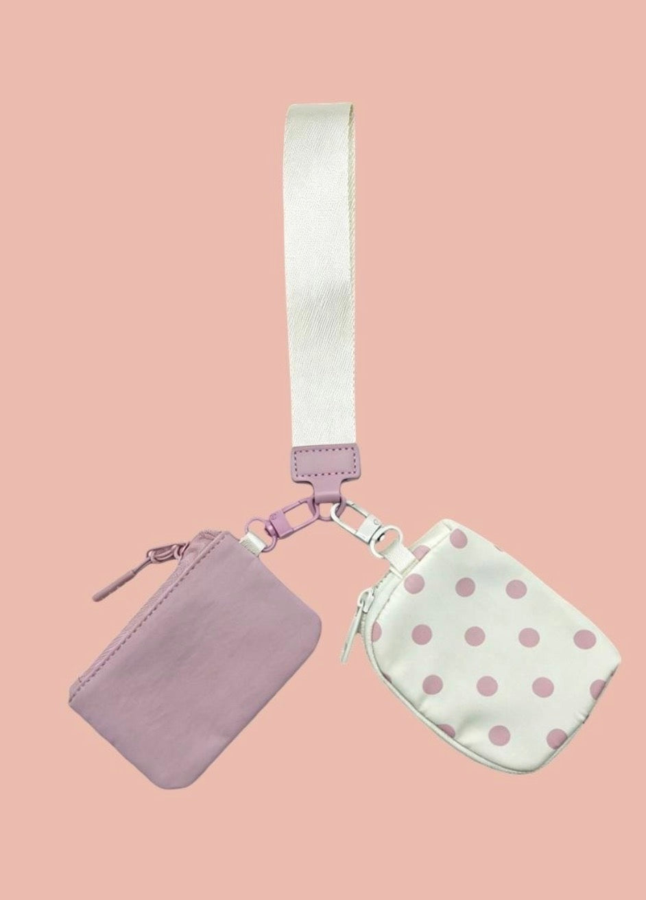 #656 DUAL POUCH WRISTLET KEYCHAIN WALLET