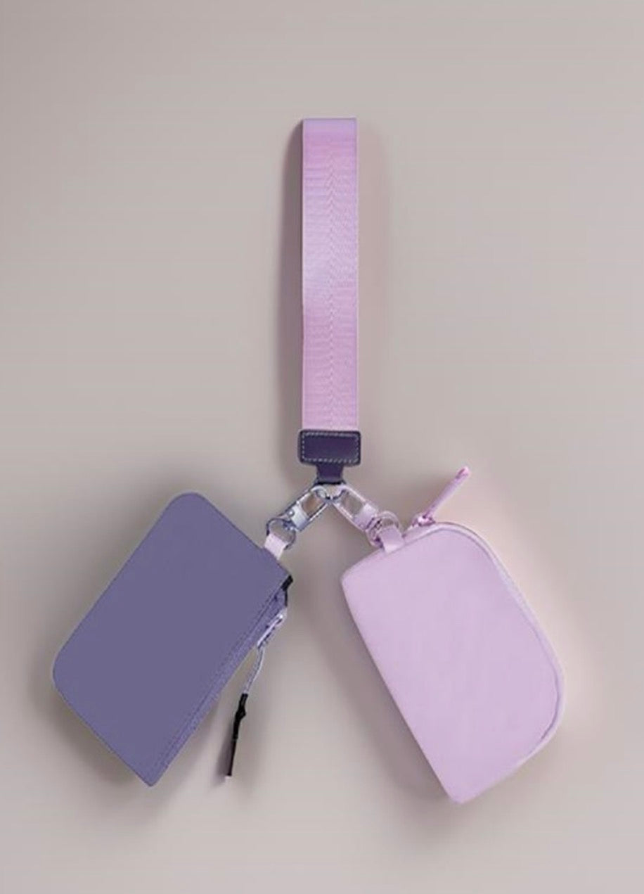 #656 DUAL POUCH WRISTLET KEYCHAIN WALLET