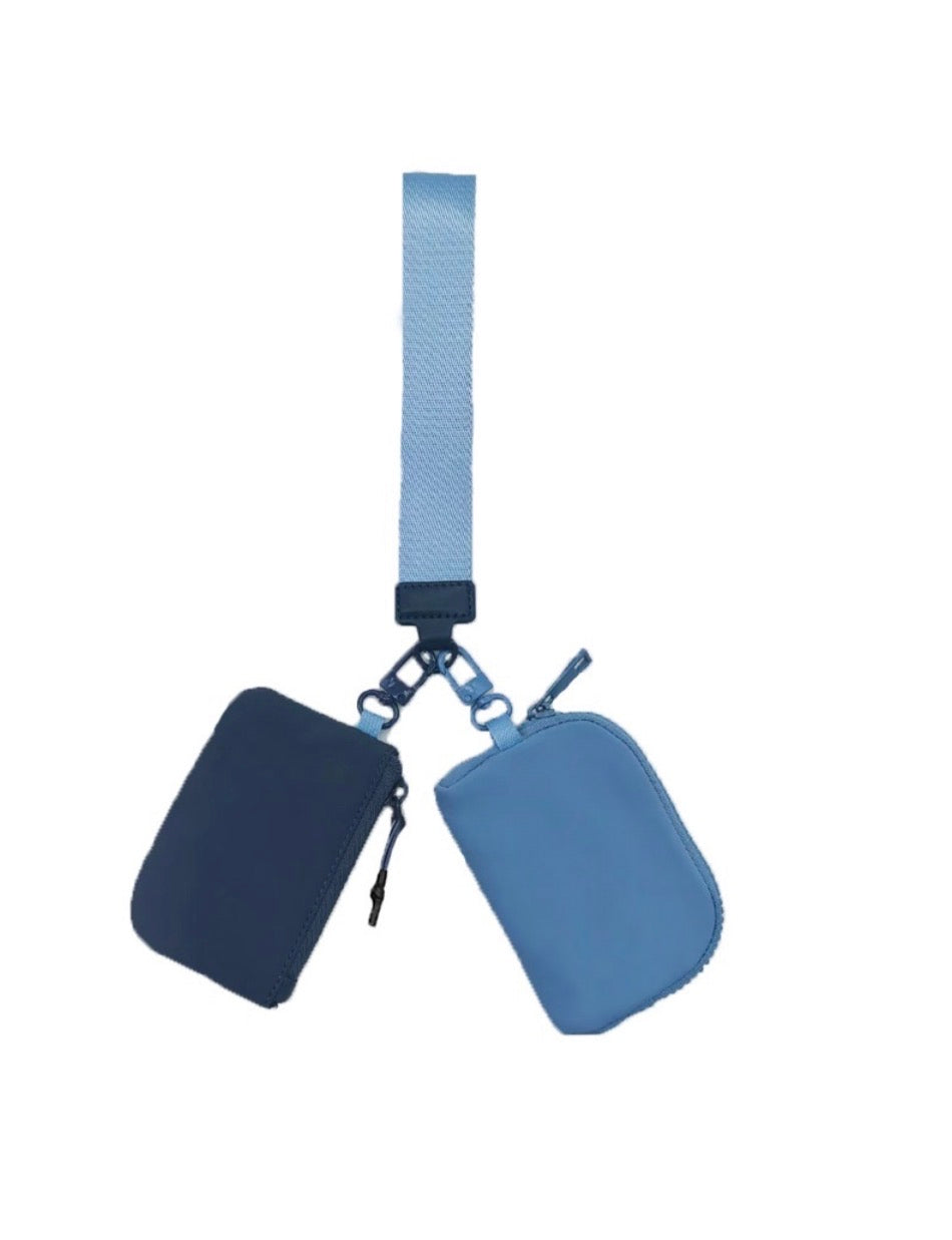 #656 DUAL POUCH WRISTLET KEYCHAIN WALLET