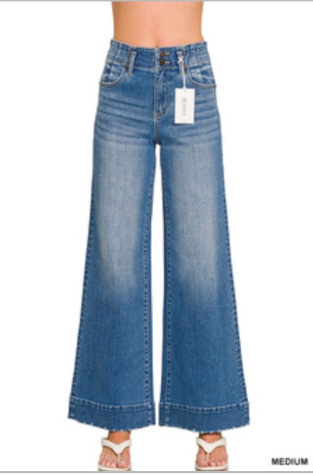 #1178 Wide Leg Denim Jeans