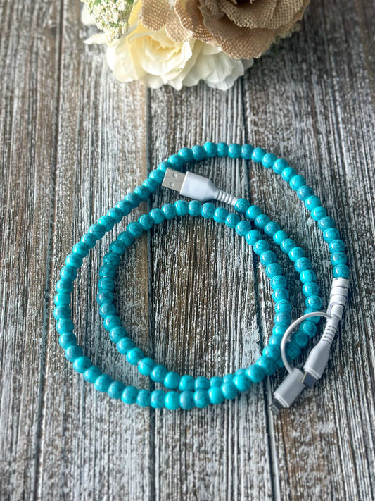 #464 Candy "Turquoise Beads" 2 in 1 Charger
