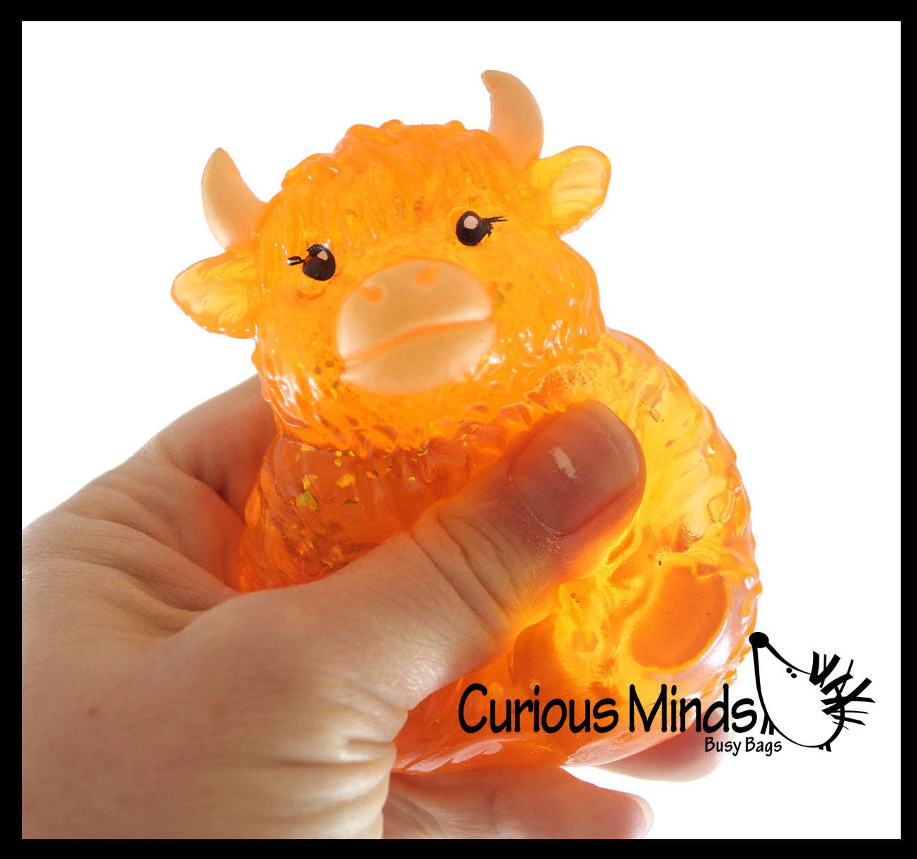 #1034 Highland Cow Shaped Stress Toy