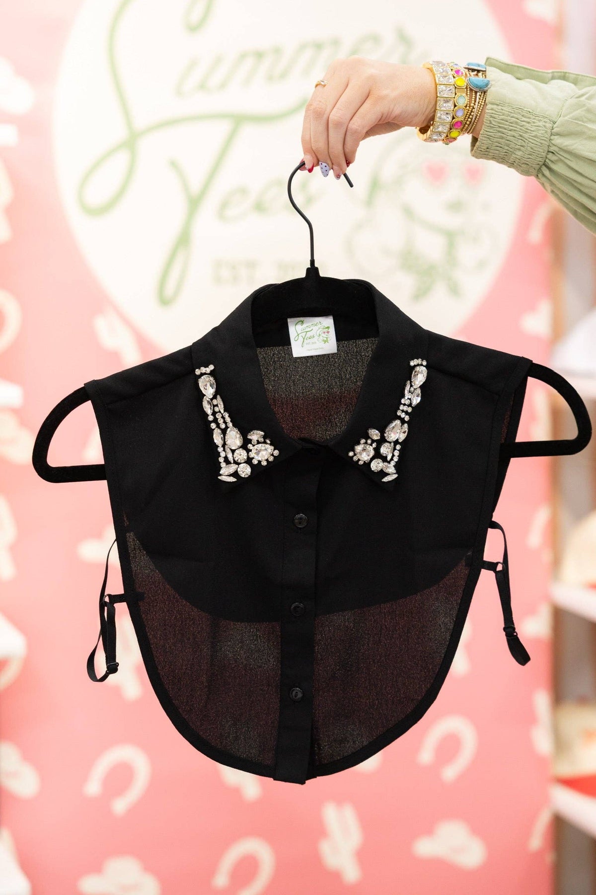 #1170 BLACK JEWEL COLLAR