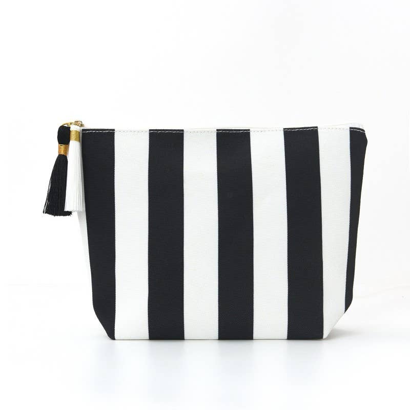 #1096 Striped Tassel Makeup Pouch