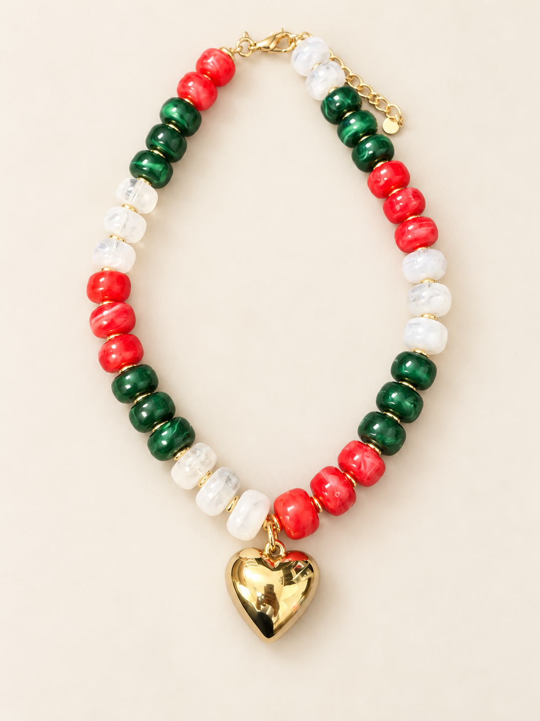 #1197 Bubble Big Heart Necklace