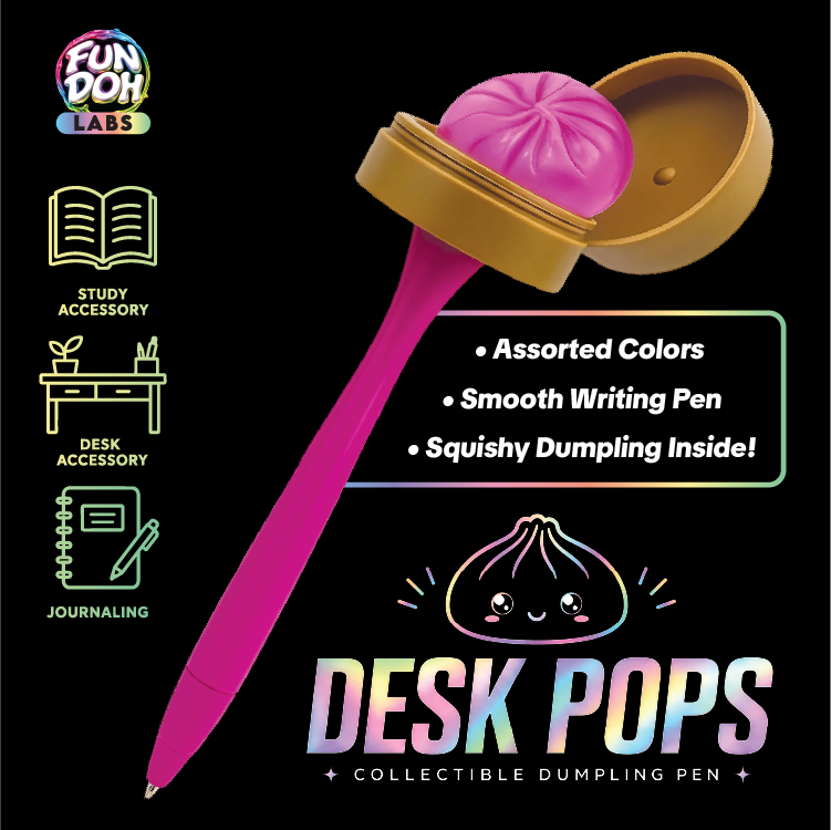 CS #1117 Fun Doh Squishy Dumpling Pen Desk Pop