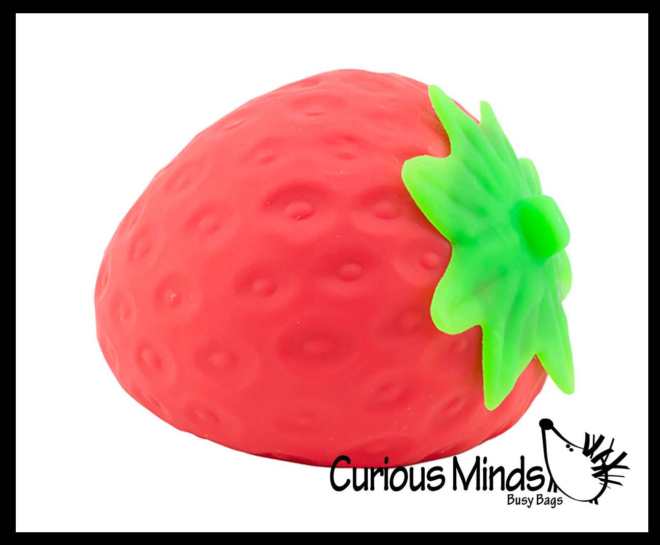 #1073 Jumbo Doh Filled Strawberry - Soft Stress Squishy Ball