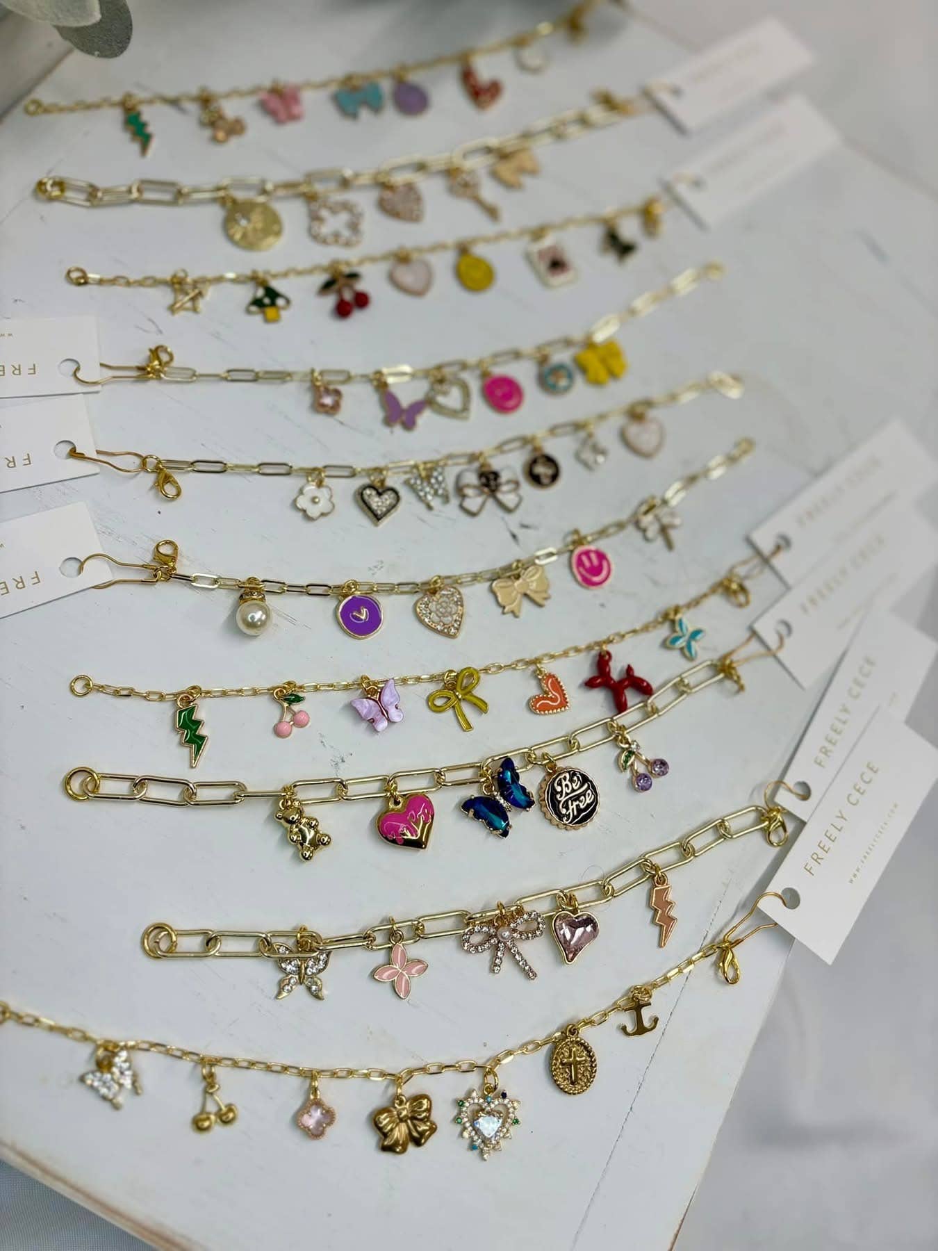#1109 Trendy Gold Everyday Charm Bracelet