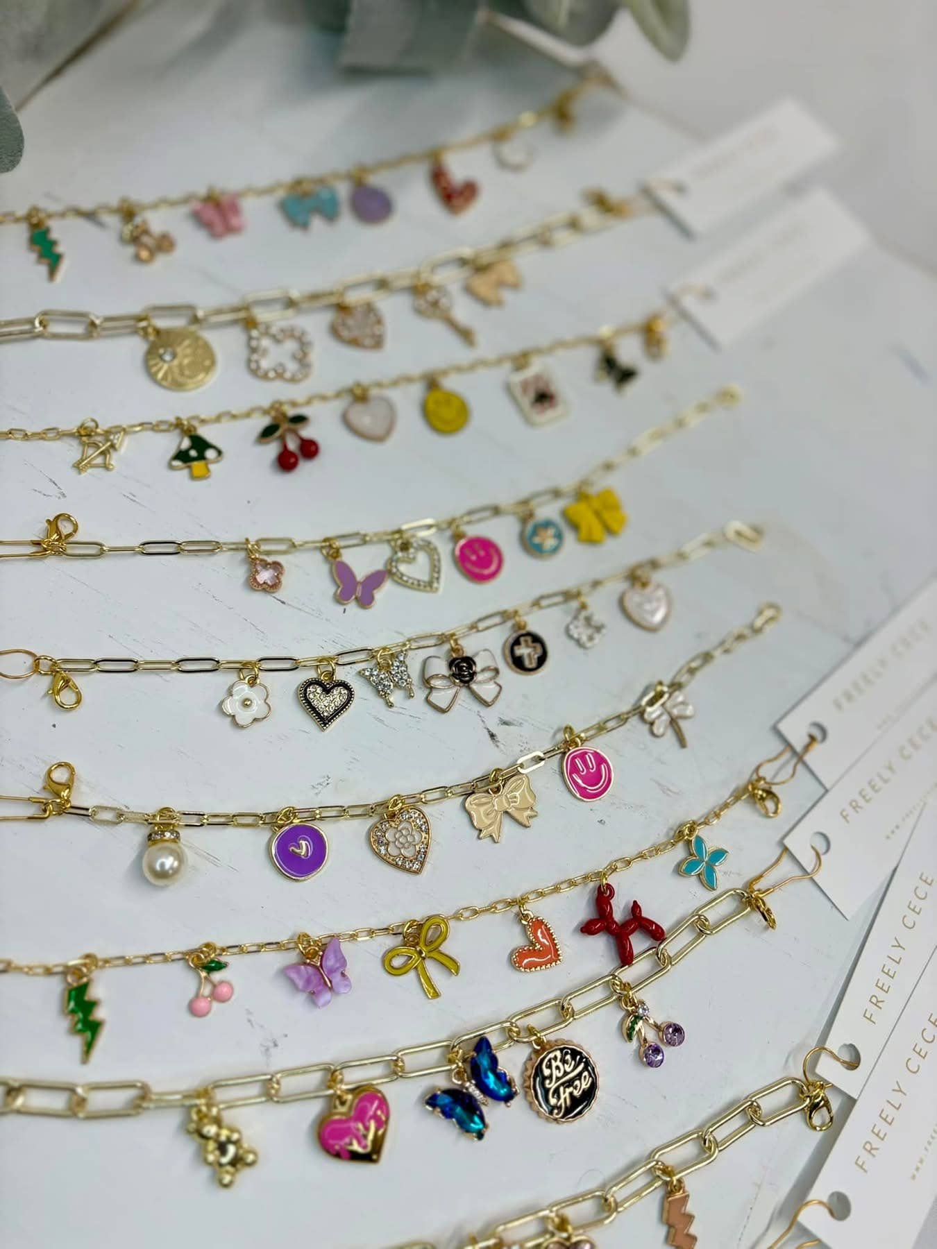 #1109 Trendy Gold Everyday Charm Bracelet