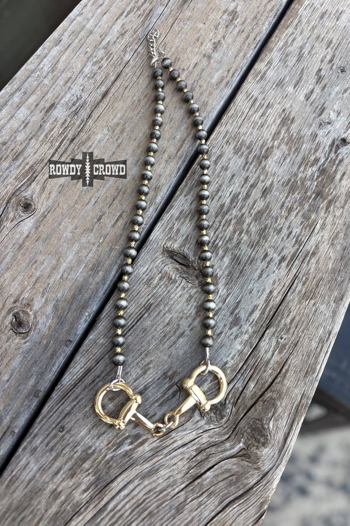 #1188 Gold Buckle Bit Necklace