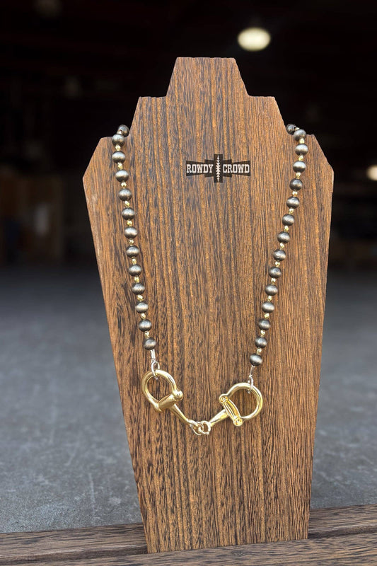 #1188 Gold Buckle Bit Necklace