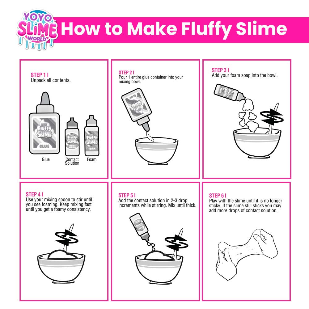 #495 DIY Fluffy & Glitter Slime Kit for Kids