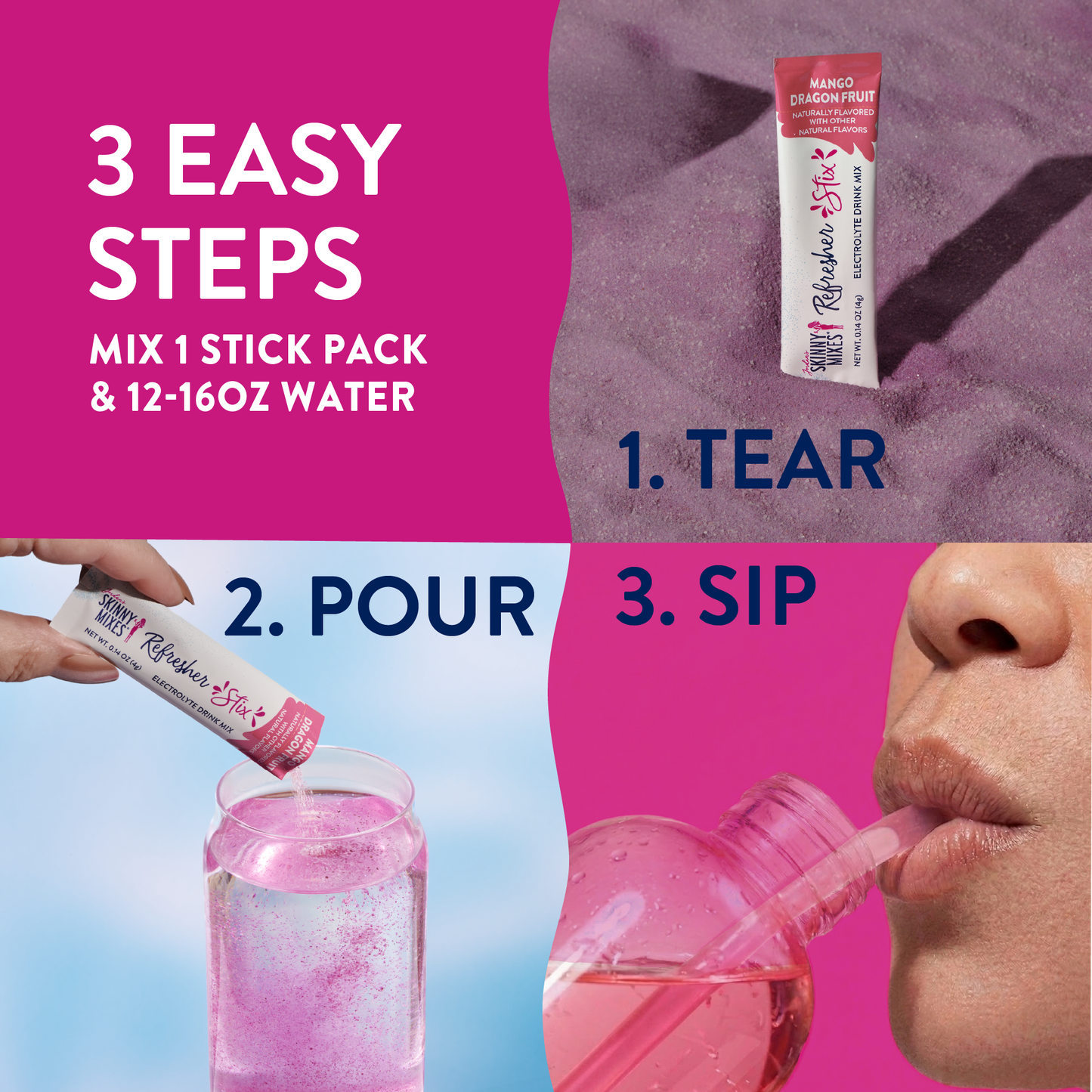 #1003 Refresher Stix 16 ct - Mango Dragon Fruit