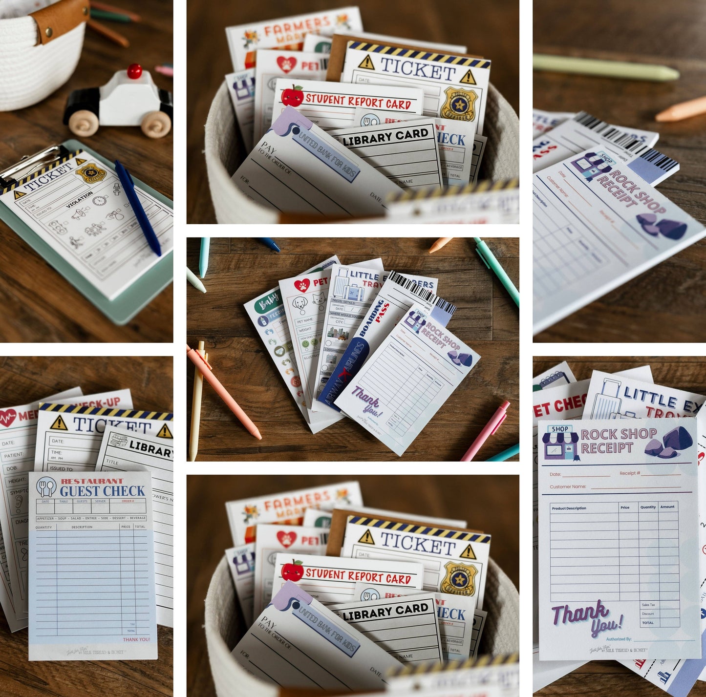 #160 Pretend Play Bakery Order Notepad