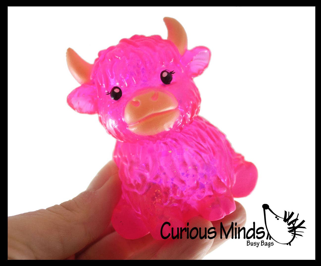 #1034 Highland Cow Shaped Stress Toy
