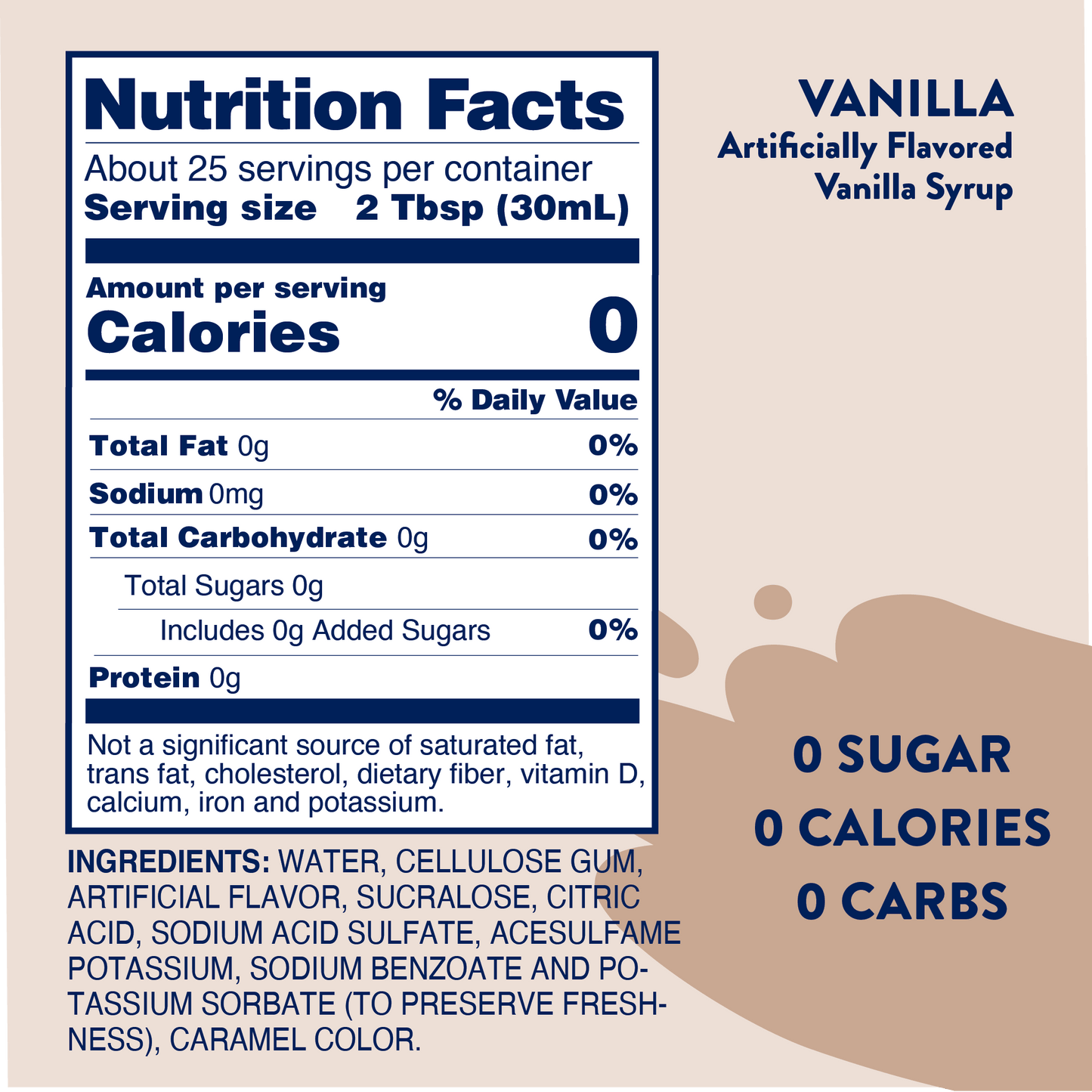 #850 Sugar Free Vanilla Syrup