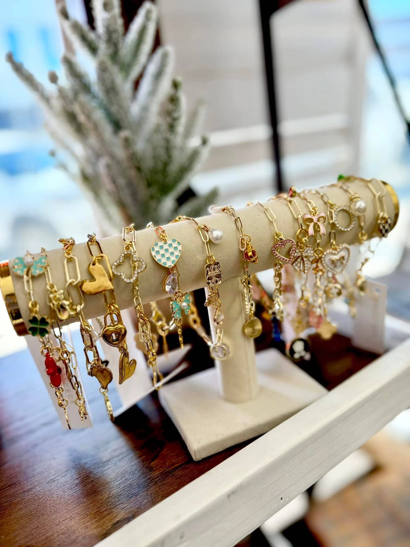 #1109 Trendy Gold Everyday Charm Bracelet
