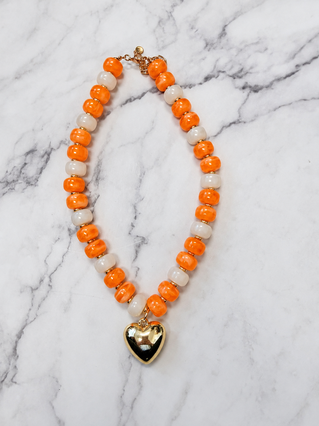 #1197 Bubble Big Heart Necklace
