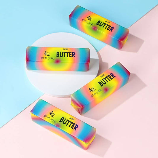 #1087 Pressure Squishy Toy Rainbow Butter